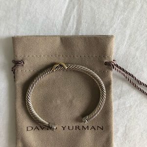 David Yurman X Bracelet w/ 14k Gold 5mm